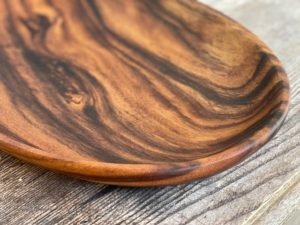 Refinished 2nd-hand wood platter