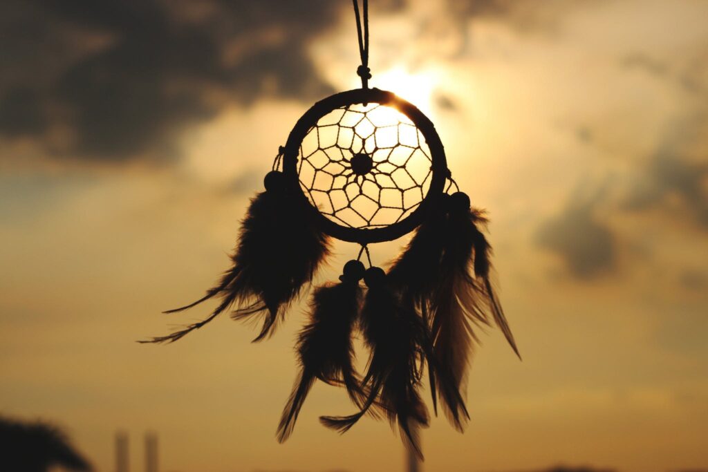 A Dream Catcher in the wind symbolizes Living your Dream.