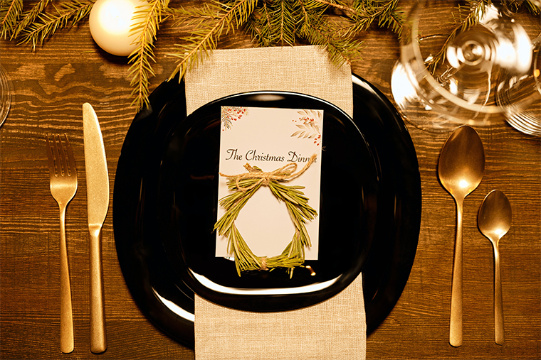 A Table Setting for the Christmas Dinner