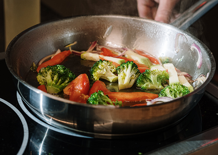 Steaming and stir-frying are 2 healthy cooking methods.