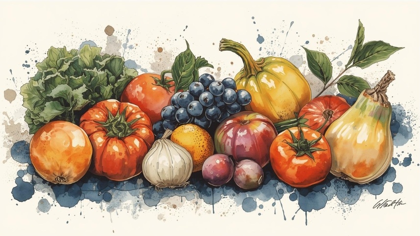 Fresh fruits and vegetables from Farmer's Markets