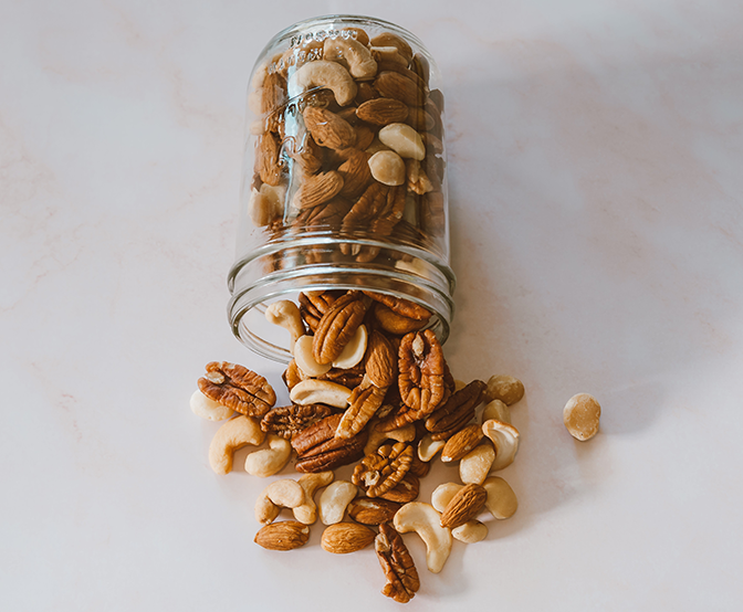 Reaching for nuts when you need a snack is a healthy food habit