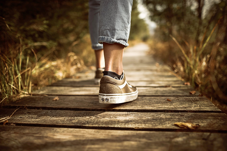 Taking daily walks is a great positive wellness resolution