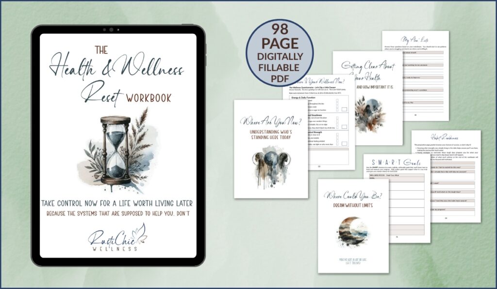 Images of the Health & Wellness Reset Workbook, as digital