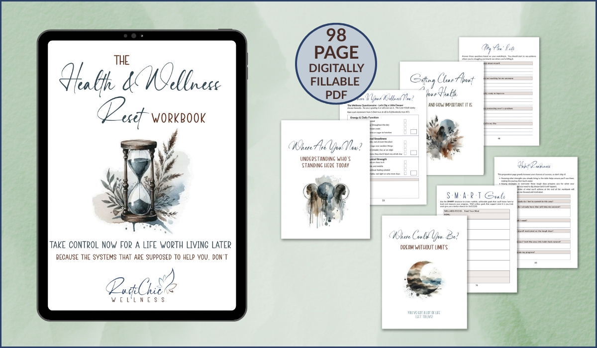 Cover and pages of the Health & Wellness Reset Workbook