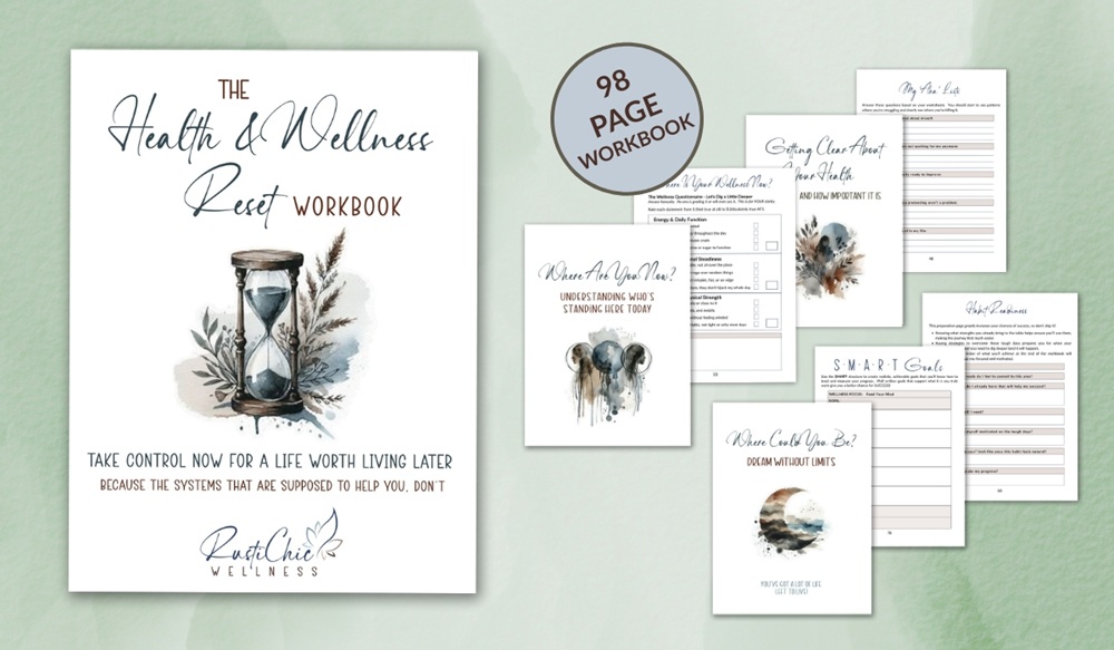 Cover and pages of the Health & Wellness Reset Workbook